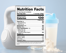 Load image into Gallery viewer, Nutritional Facts Whey Isolate Protein