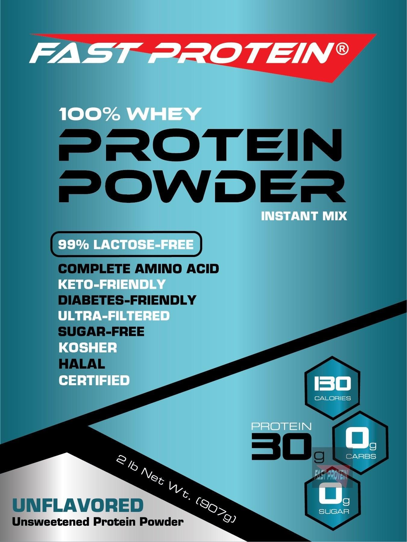 Whey Protein Powder Isolate Unsweetened No Carbs and No Fat- 2