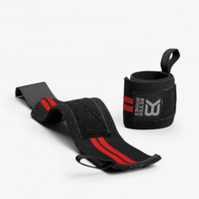 Load image into Gallery viewer, Better Bodies Elastic Wrist Wraps, Black/Red.