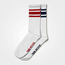 Load image into Gallery viewer, Better Bodies Gym Brooklyn Socks 2-pack, Dark navy/red.